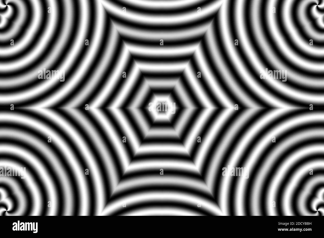 Black and white optical illusion Stock Photo