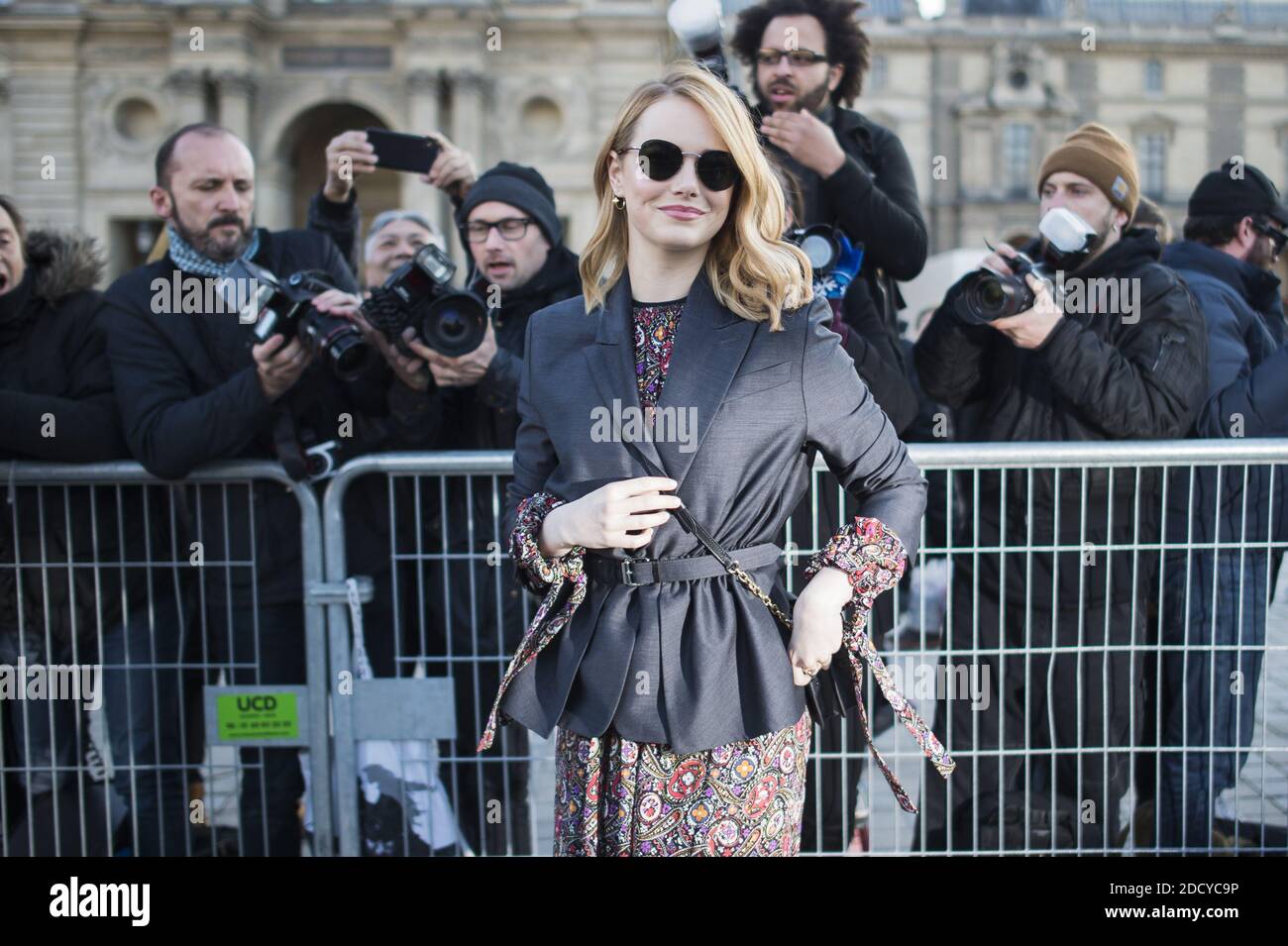 Alicia Vikander - People arriving at the Louis Vuitton PAP F/W 2019/2020  fashion show in Paris. defile de mode pret-a-porter autome-hiver 2019/2010  Chanel a Paris. (Photo by Lionel Urman/Sipa USA Stock Photo 