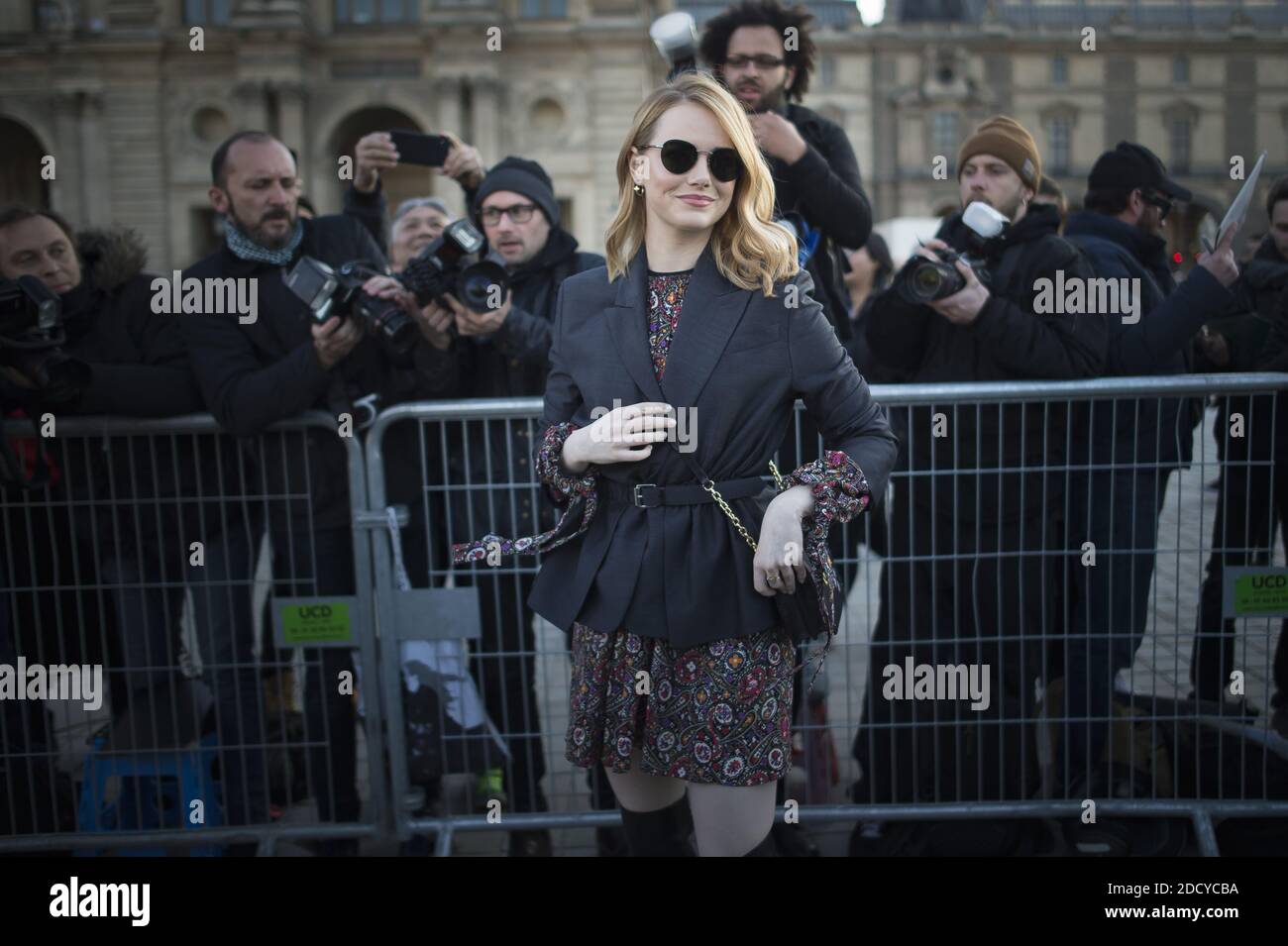 Emma Stone attends the Louis Vuitton show as part of the Paris Fashion Week  Womenswear Fall/Winter 2019/2020 on March 05, 2019 in Paris, France. Photo  by Laurent Zabulon/ABACAPRESS.COM Stock Photo - Alamy