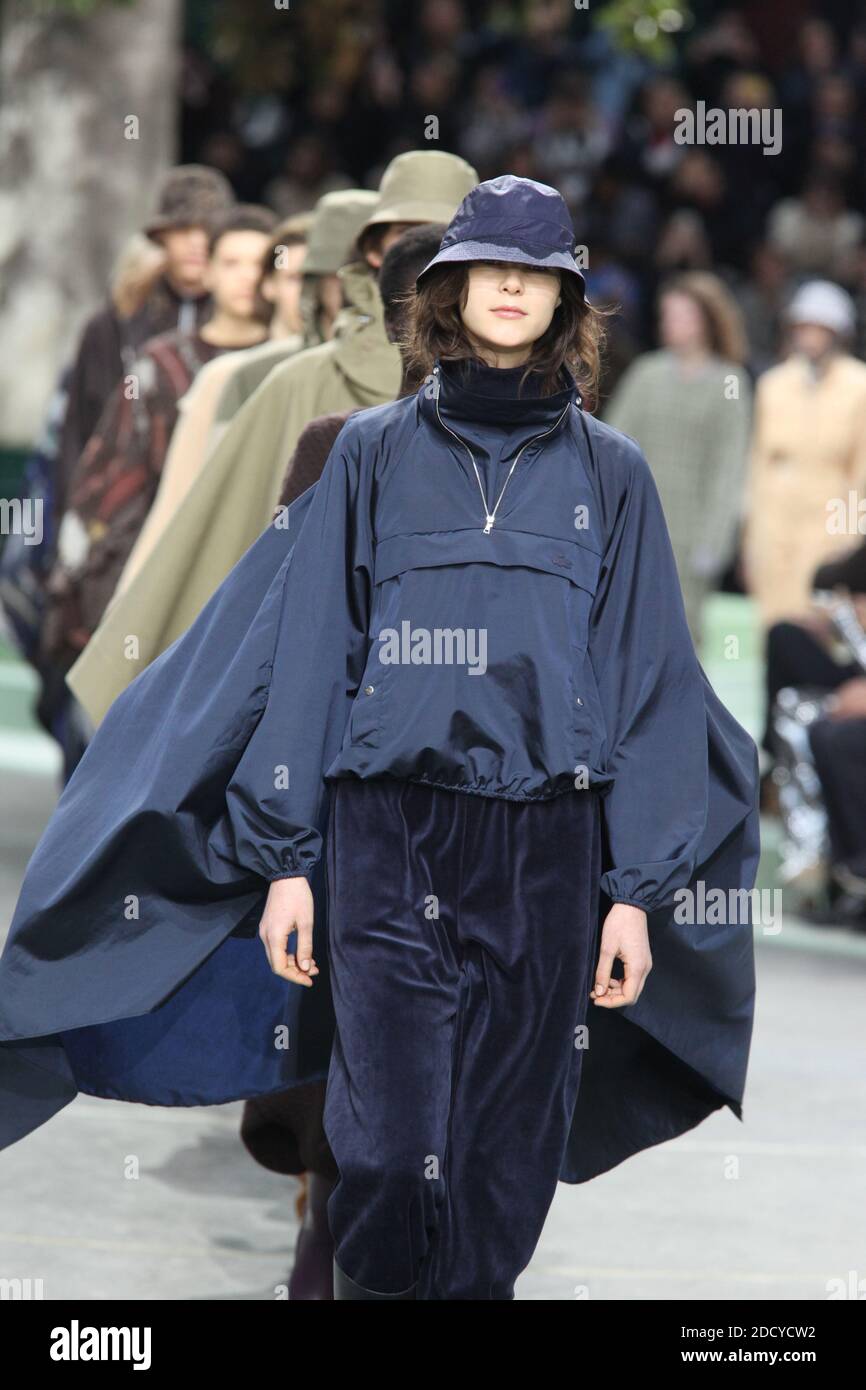 A model walks the runway during the Lacoste Womenswear Fall-Winter 2018/19  show held at Lycee Carnot as part of Paris Fashion Week on February 28,  2018 in Paris, France. Photo by Raul