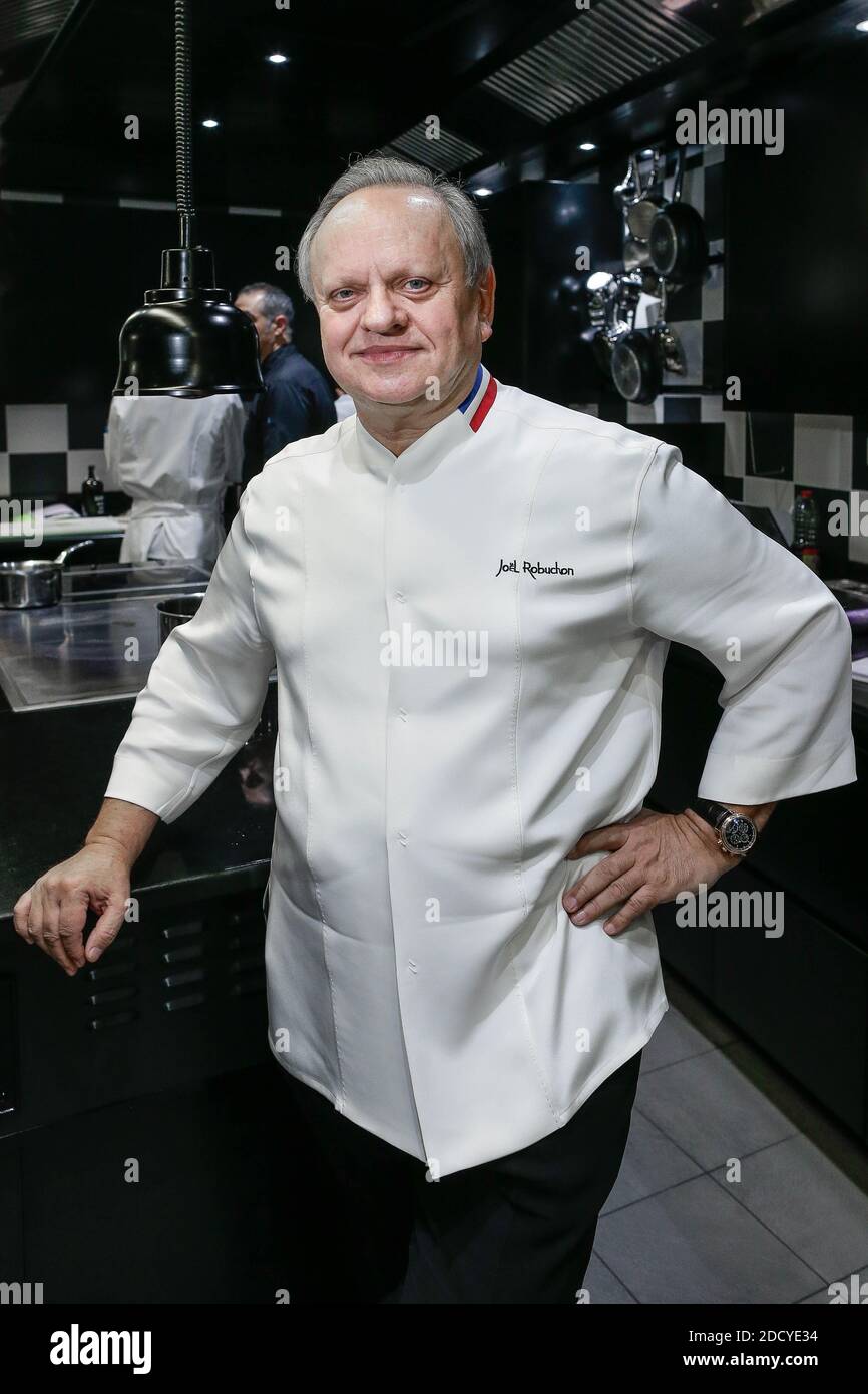 File photo - Winemaker and wine owner Bernard Magrez and the world's most  talented chef, Joel Robuchon, open a new restaurant. La Grande Maison, with  the ambition to add three stars to