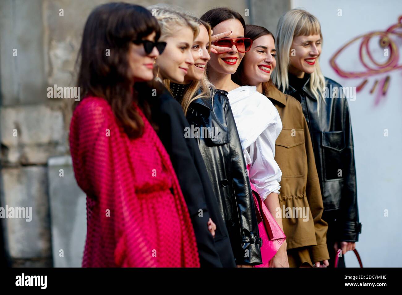 Street style, Evangelie Smyrniotaki arriving at Chanel Fall Winter  2020-2021 show, held at Grand Palais, Paris, France, on March 3, 2020.  Photo by Marie-Paola Bertrand-Hillion/ABACAPRESS.COM Stock Photo - Alamy