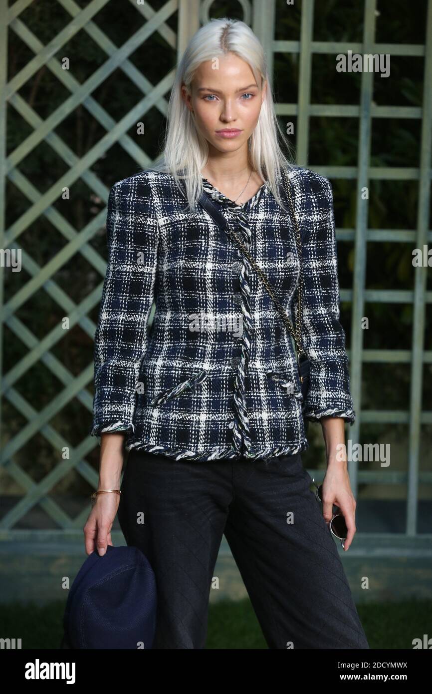 Sasha Luss attends the Chanel Haute Couture Spring Summer 2018 show as part  of Paris Fashion Week on January 23, 2018 in Paris, France. Photo by Jerome  Domine/ABACAPRESS.COM Stock Photo - Alamy
