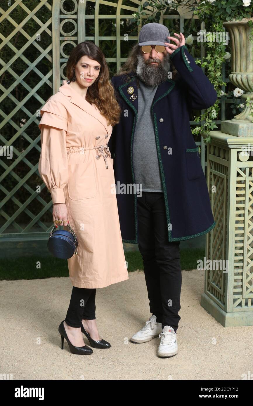 Sebastien Tellier and his wife attending the Chanel Haute Couture Spring Summer 2018 collection show as part of Paris Fashion Week on January 23, 2018 in Paris, France. Photo by Jerome Domine/ABACAPRESS.COM Stock Photo