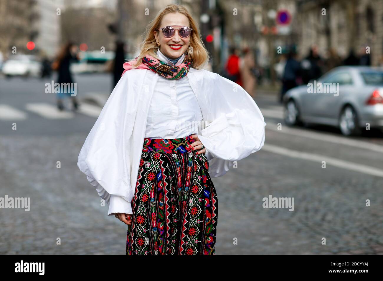 Street style, Oona Chanel arriving at Miu Miu Fall-Winter 2018-2019 show  held at Palais d Iena, in Paris, France, on March 6th, 2018. Photo by  Marie-Paola Bertrand-Hillion/ABACAPRESS.COM Stock Photo - Alamy