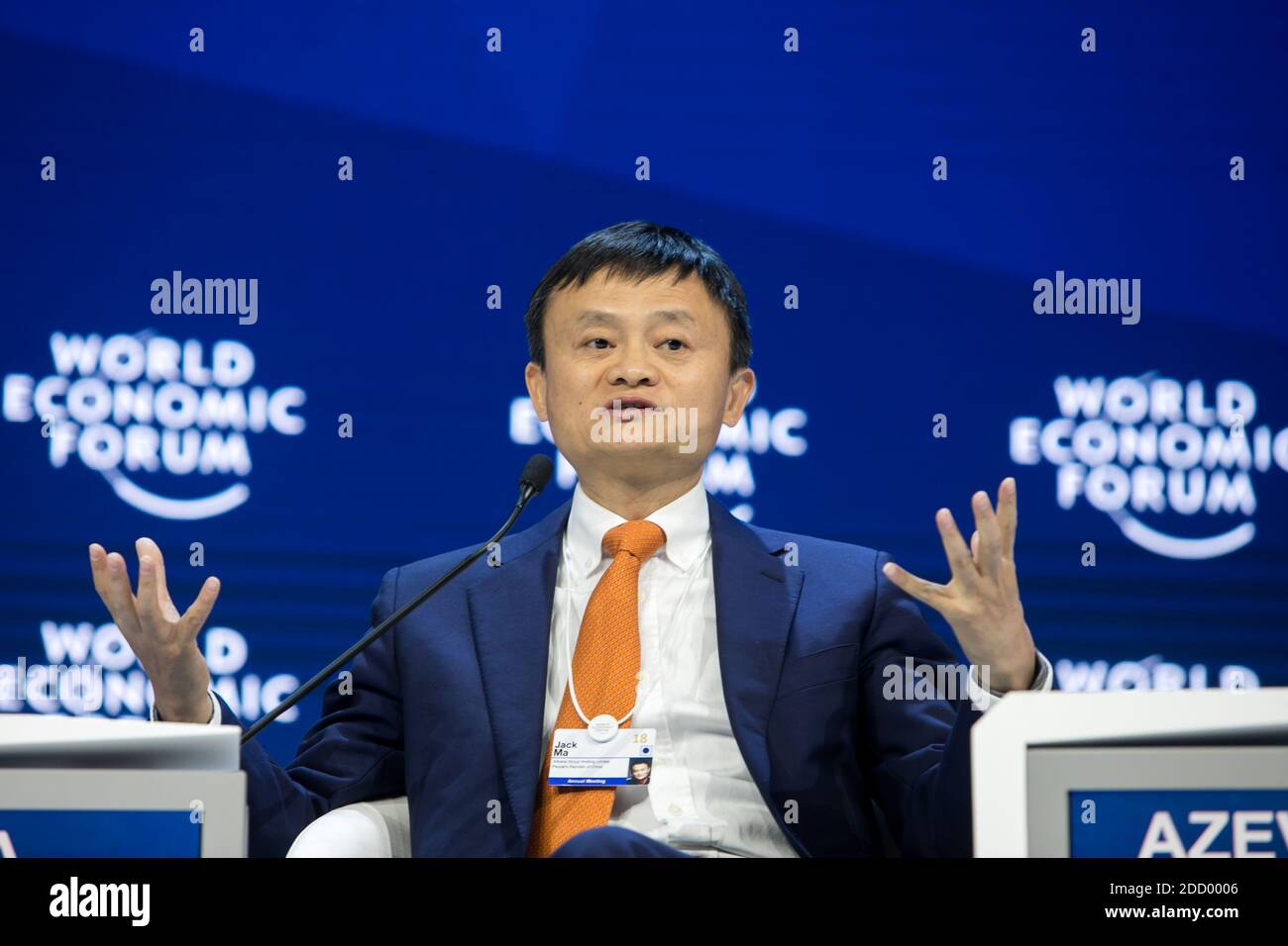 HANDOUT - Jack Ma, Executive Chairman, Alibaba Group Holding, People's  Republic of China; Member of the Board of Trustees, World Economic Forum,  speaking during the session, Enabling eCommerce: Small Enterprises, Global  Players,