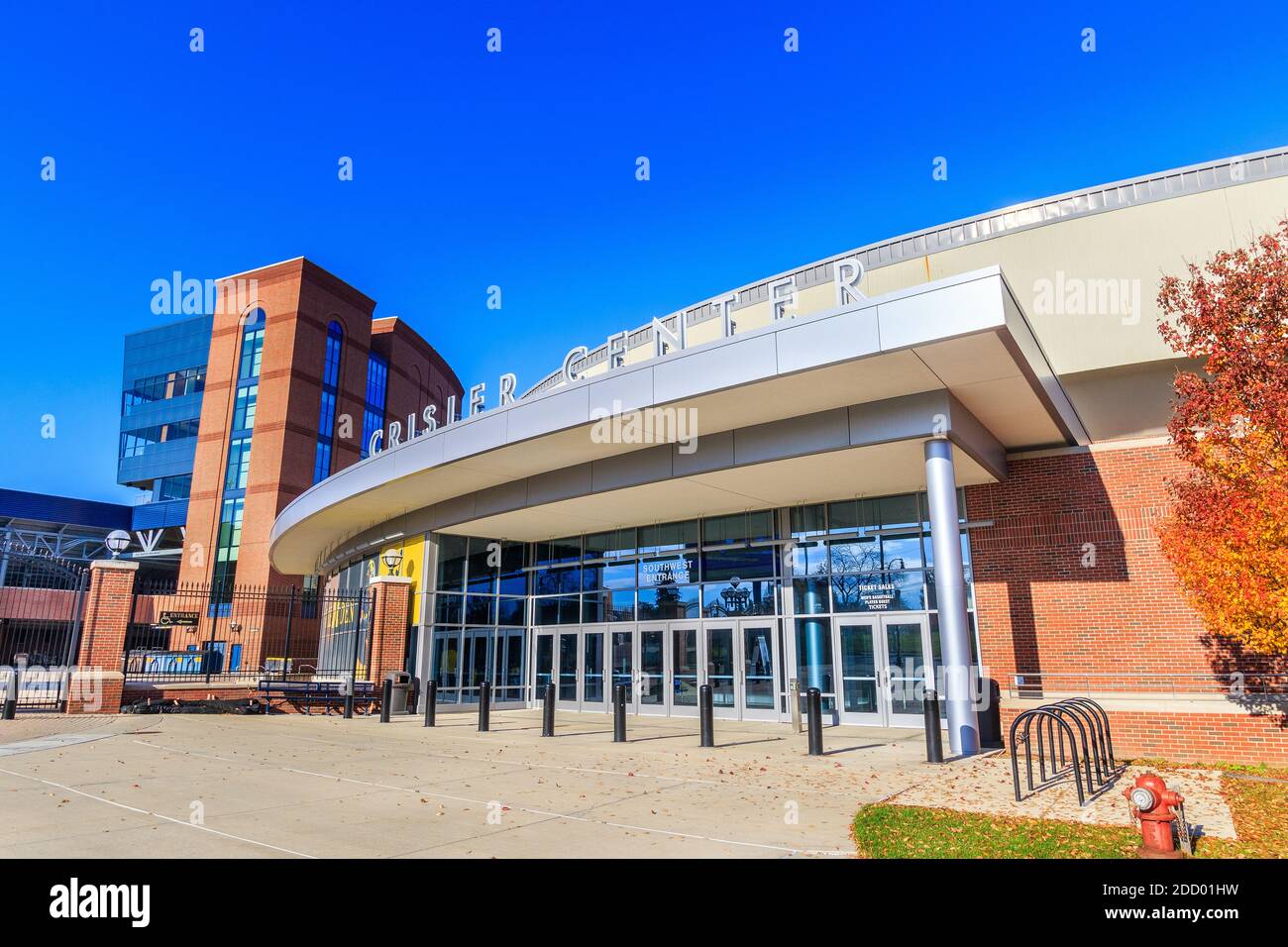 ANN ARBOR, MI, USA - NOVEMBER 8:  The Crisler Center ('The House that Cazzie Built') on November 8, 2020 at the University of Michigan in Ann Arbor, M Stock Photo
