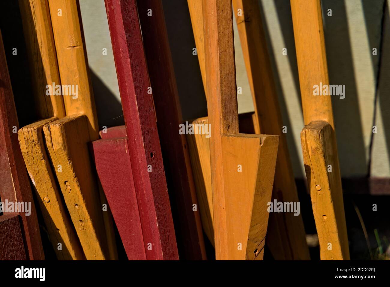 Wooden stilts yellow hires stock photography and images Alamy