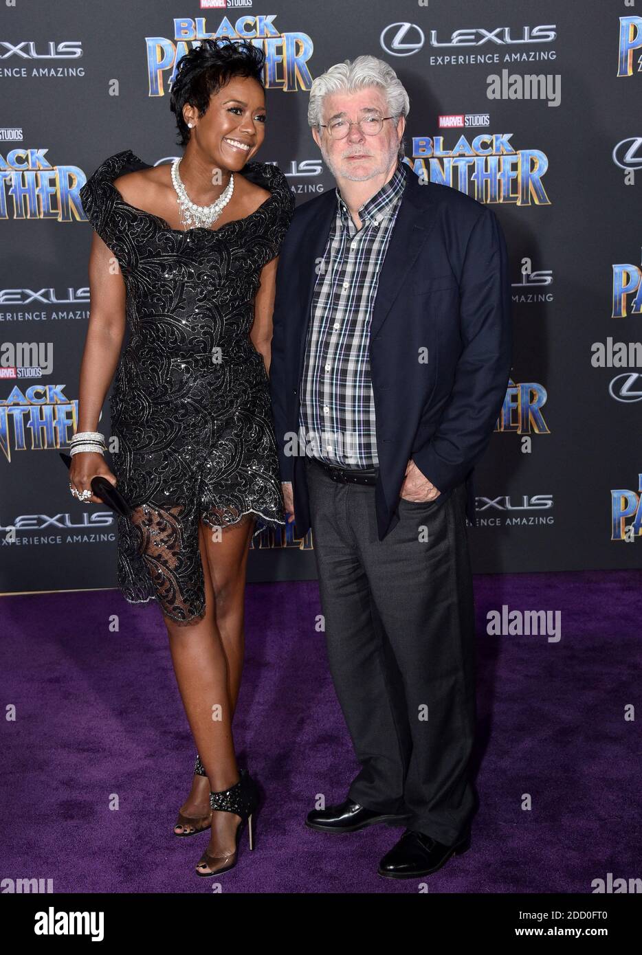 Mellody Hobson and George Lucas attend the premiere of Disney and