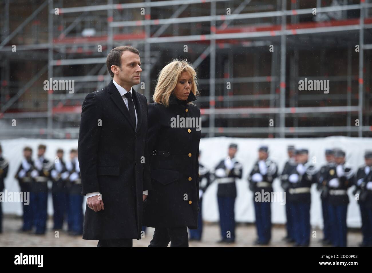 French President Emmanuel Macron And His Wife Brigitte Macron During A ...