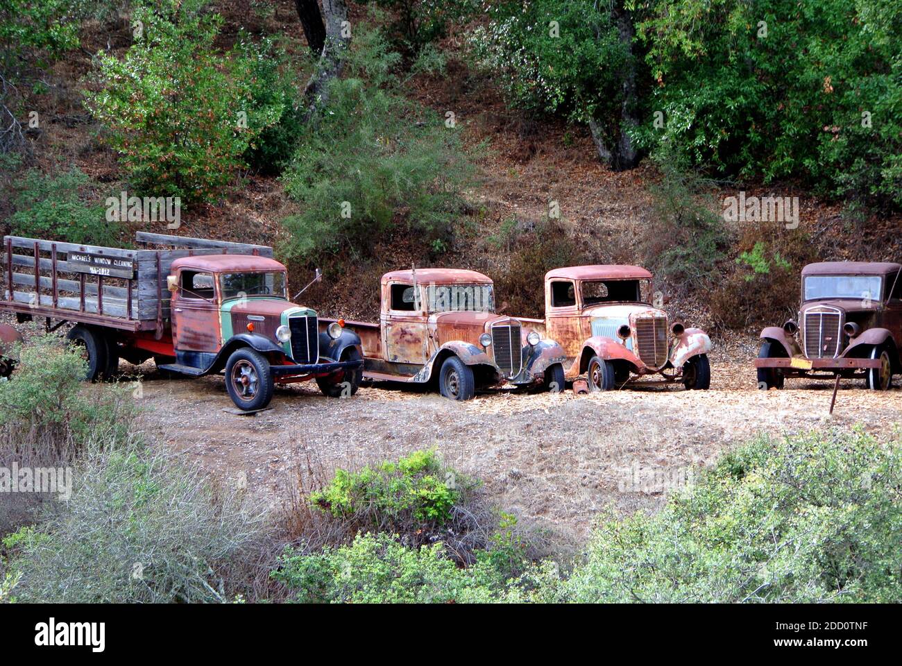 classic vintage trucks on display in San Louis Obispo county california usa Stock Photo