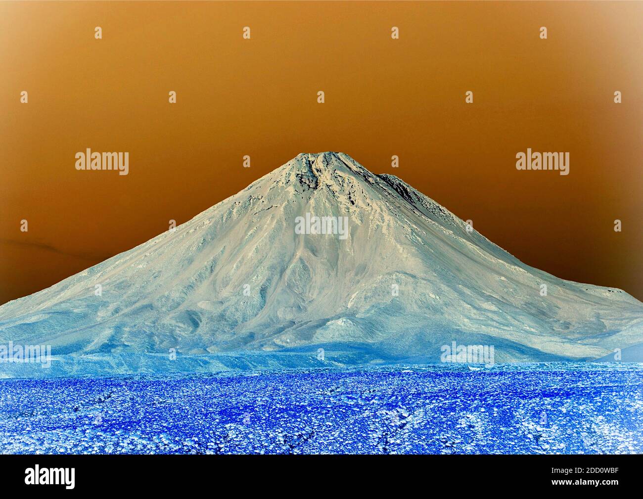 Atmospheric mountain landscape with copy space to add text. Stock Photo