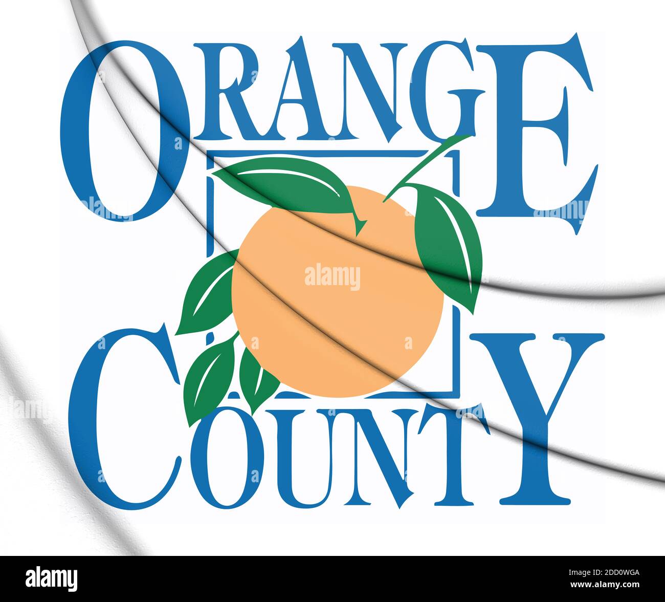 3D Emblem of Orange County (Florida state), USA. 3D Illustration Stock