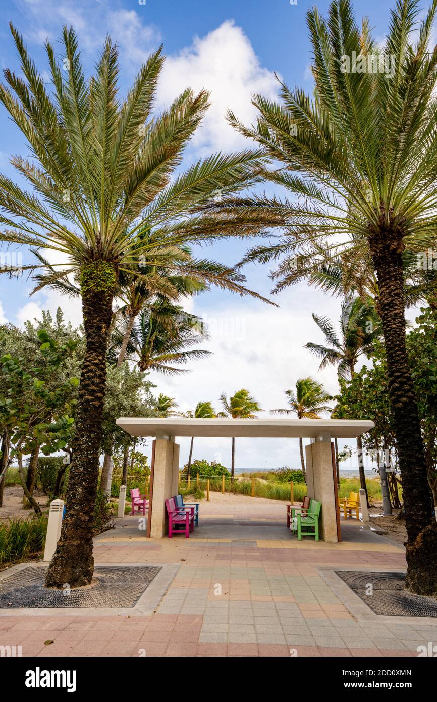 Lauderdale By The Sea beach entrance portal Stock Photo