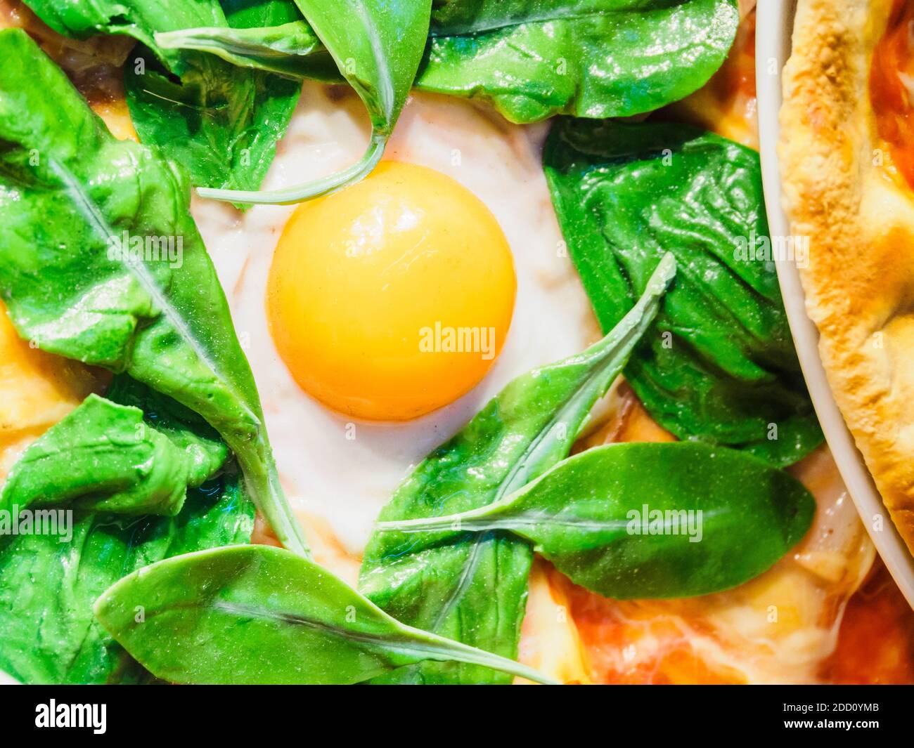 A closeup of mixture pizza Italian food Stock Photo - Alamy