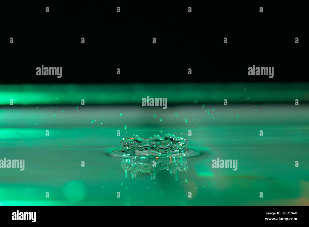 Green Water Splash Stock Photo Alamy