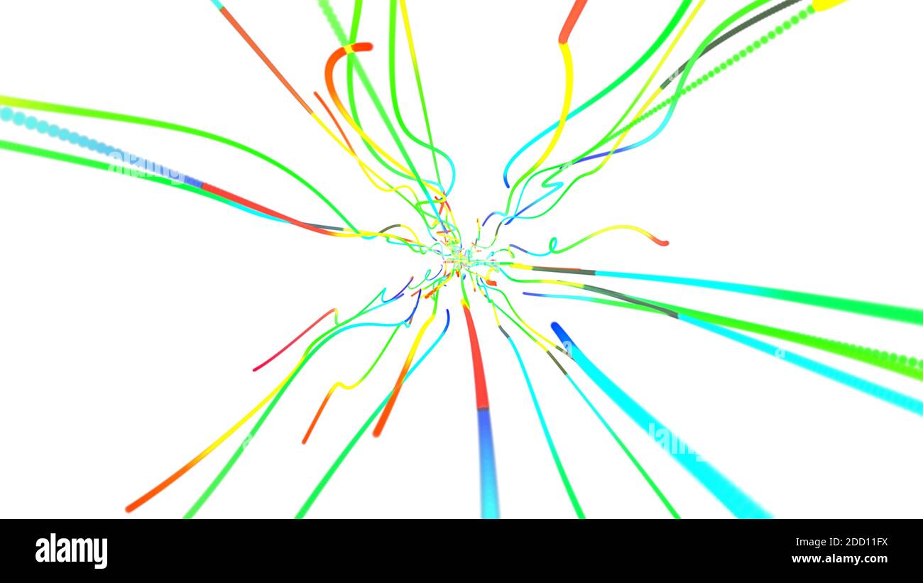 3d party line confetti background abstract render illustration Stock Photo