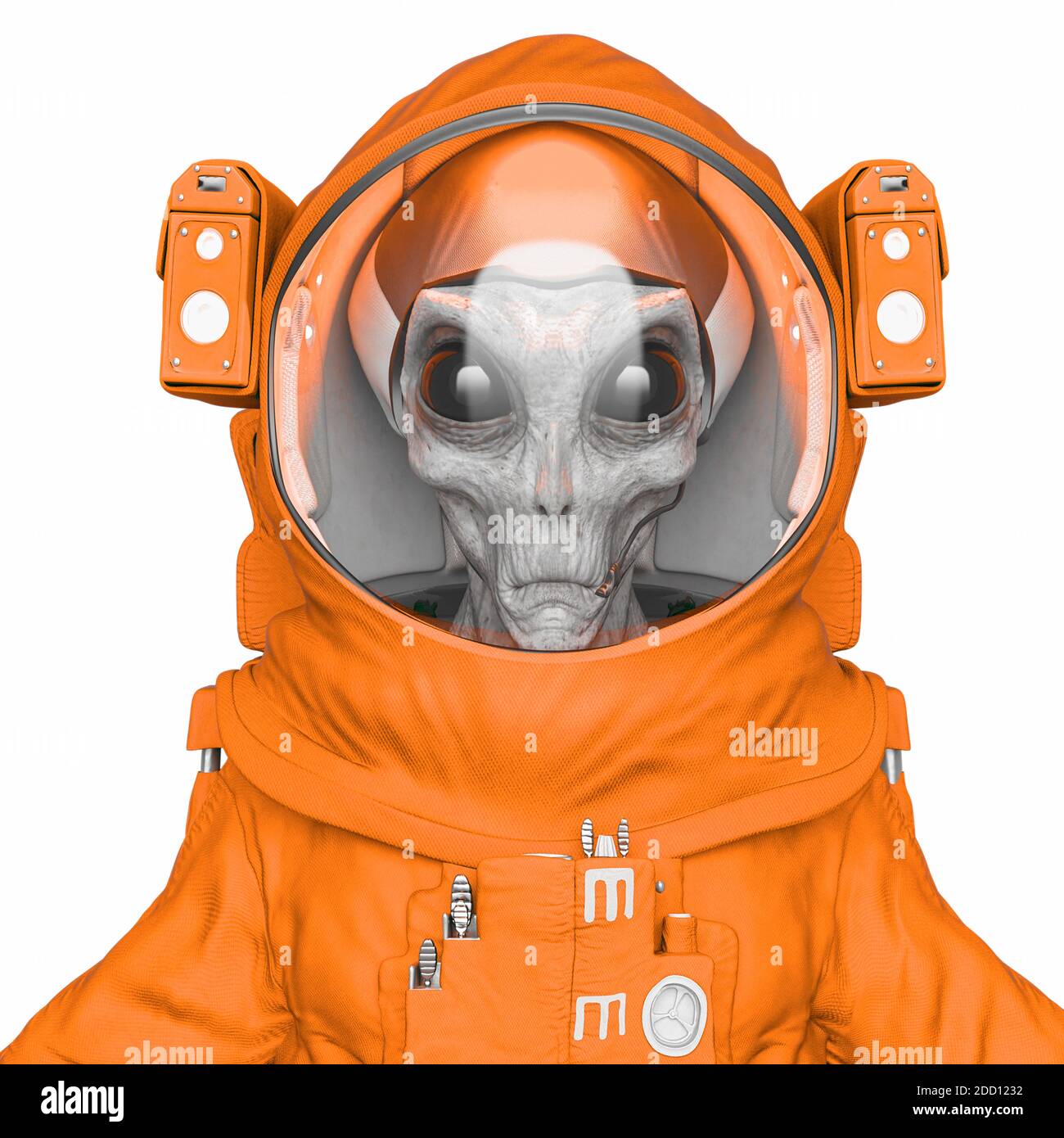 alien astronaut id profile, 3d illustration Stock Photo - Alamy