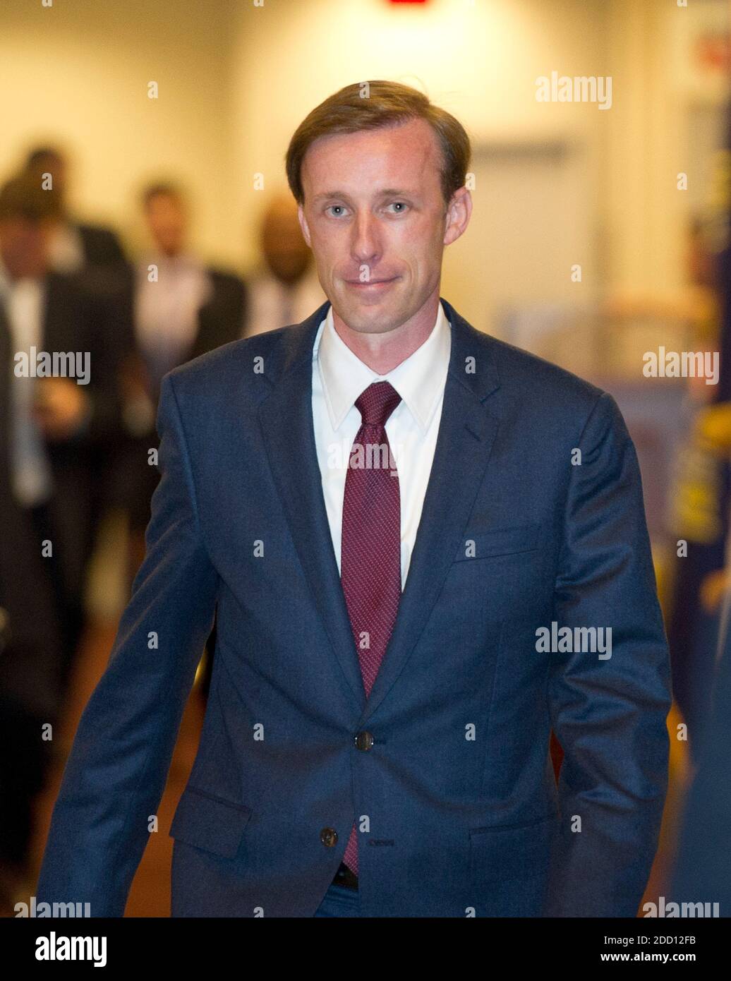 Jake Sullivan, top foreign policy advisor to Hillary Rodham Clinton's 2016 election campaign, departs following his deposition to the US House Select Committee to Investigate the 2012 Benghazi Attack, in the US Capitol in Washington, DC on Friday, September 4, 2015. Credit: Ron Sachs / CNP (RESTRICTION: NO New York or New Jersey Newspapers or newspapers within a 75 mile radius of New York City) | usage worldwide Stock Photo