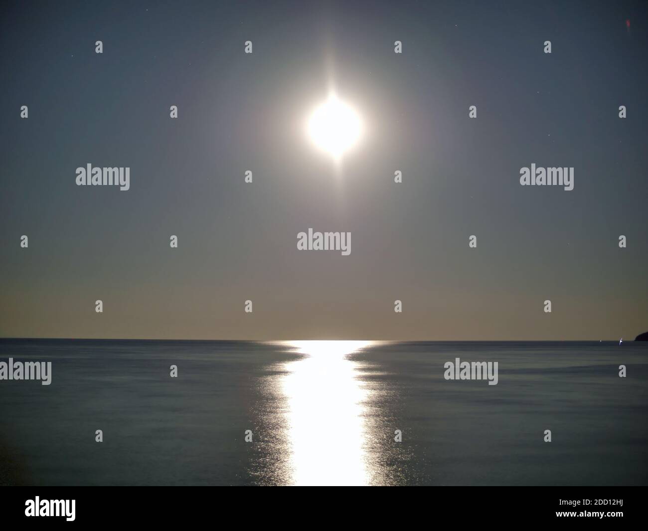 full moon at night sky over sea Stock Photo - Alamy