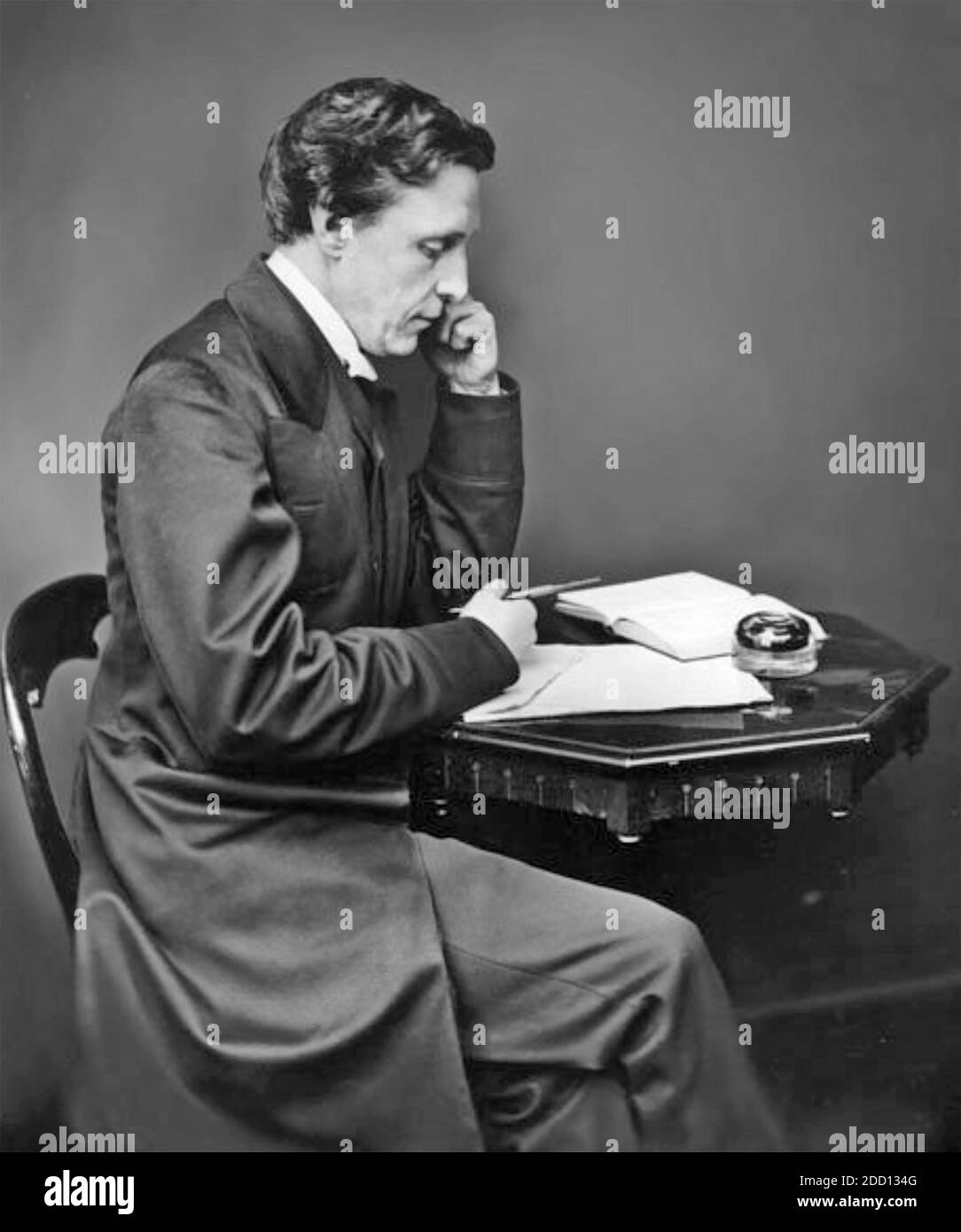LEWIS CARROLL (1832-1898) pen name of Charles Dodgson, English writer of children's fiction including Alice's Adventures in Wonderland, about 1870. Stock Photo