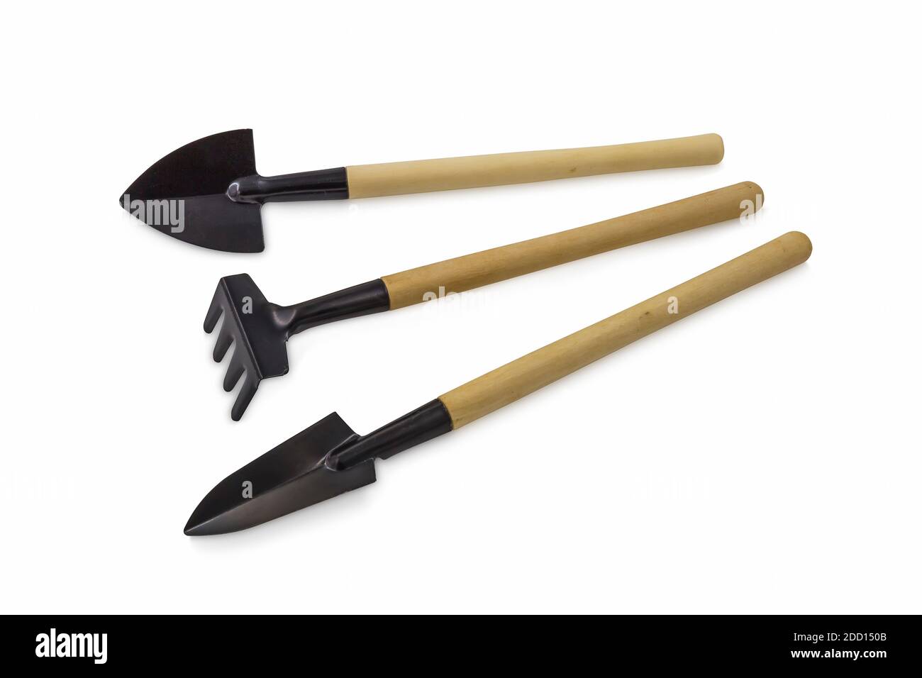 garden tools isolated on white background, studio shot Stock Photo