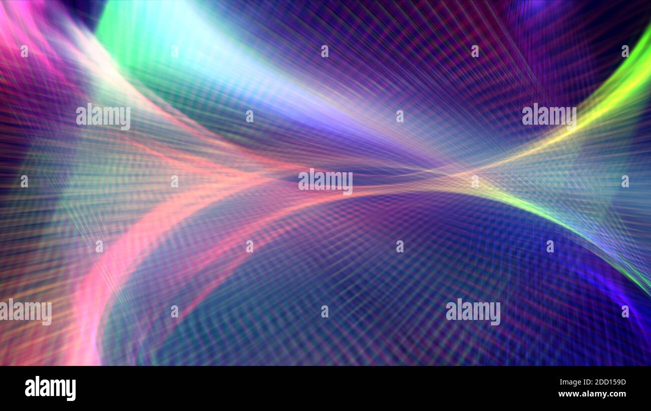 abstract background line light wave colorful illustration render Stock ...