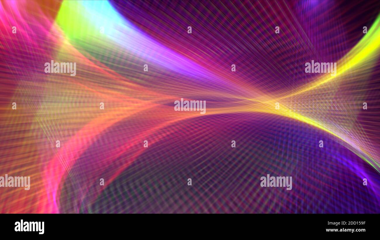 abstract background line light wave colorful illustration render Stock ...