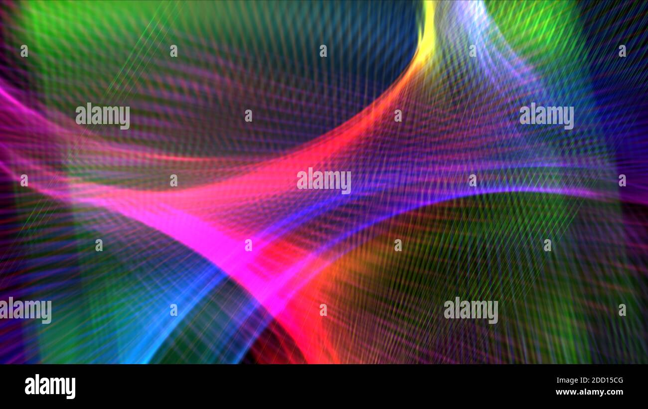 abstract background line light wave colorful illustration render Stock ...