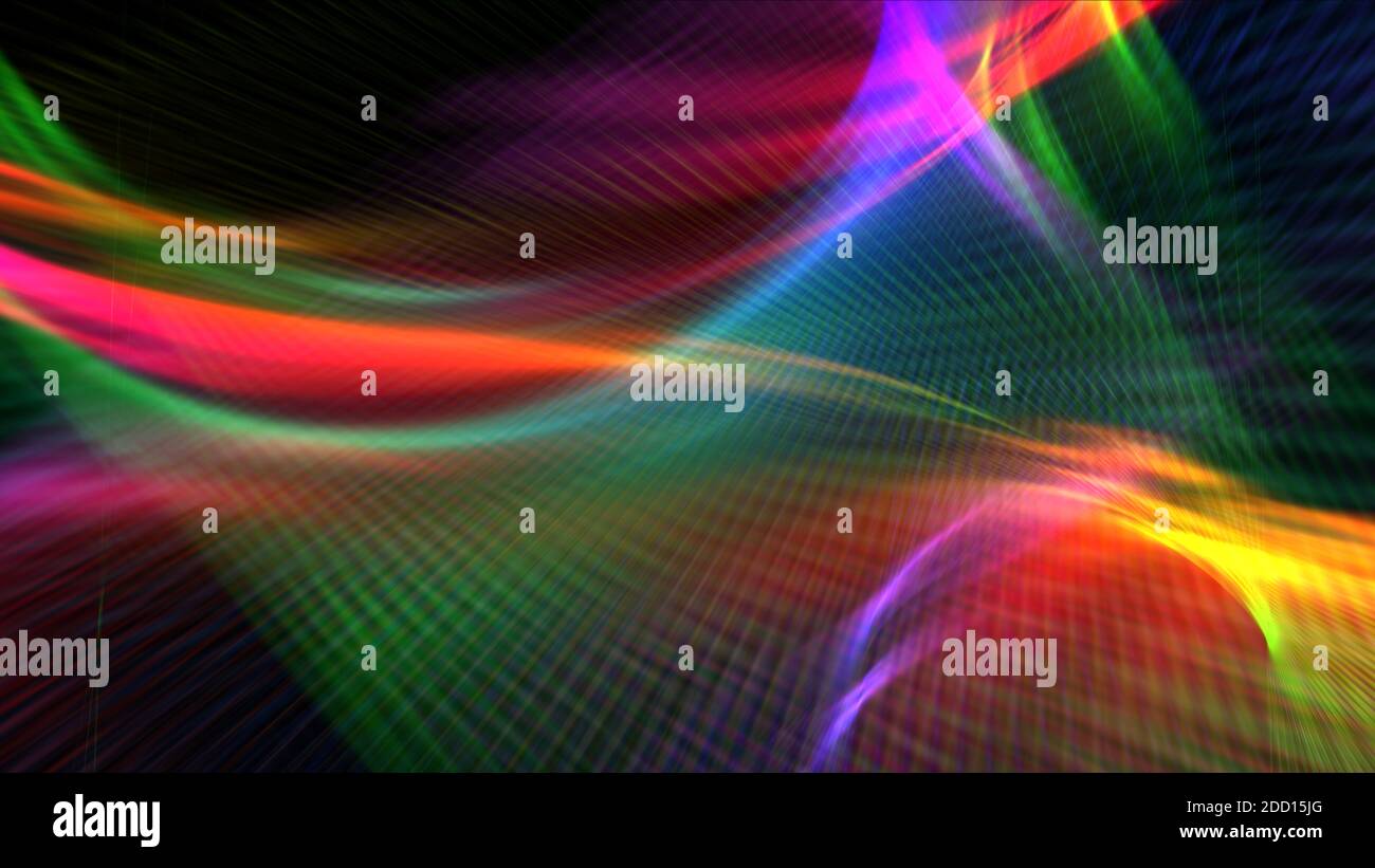 abstract background line light wave colorful illustration render Stock ...
