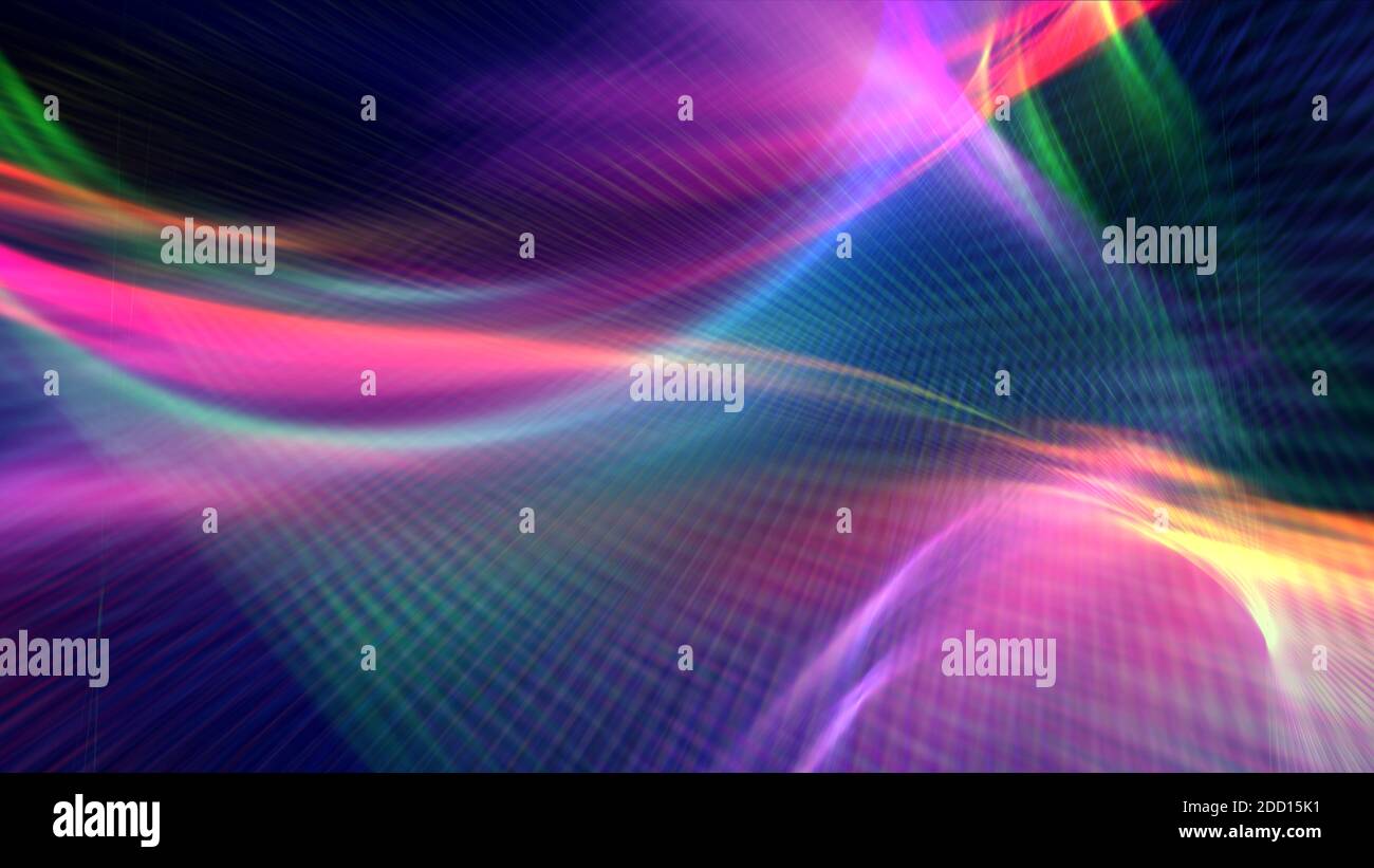 abstract background line light wave colorful illustration render Stock ...