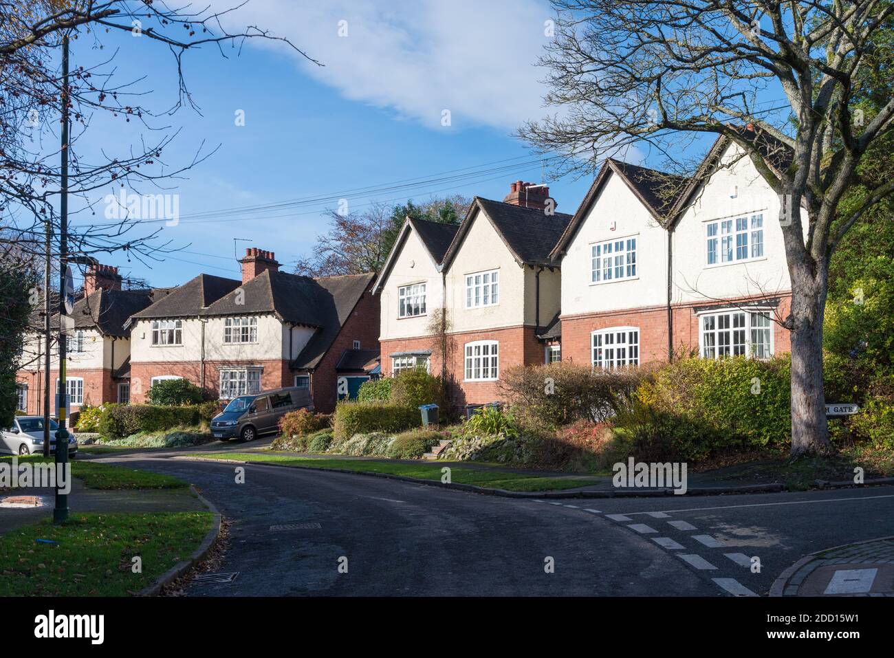 The Moor Pool Estate in the leafy and desirable Birmingham suburb of Harborne Stock Photo