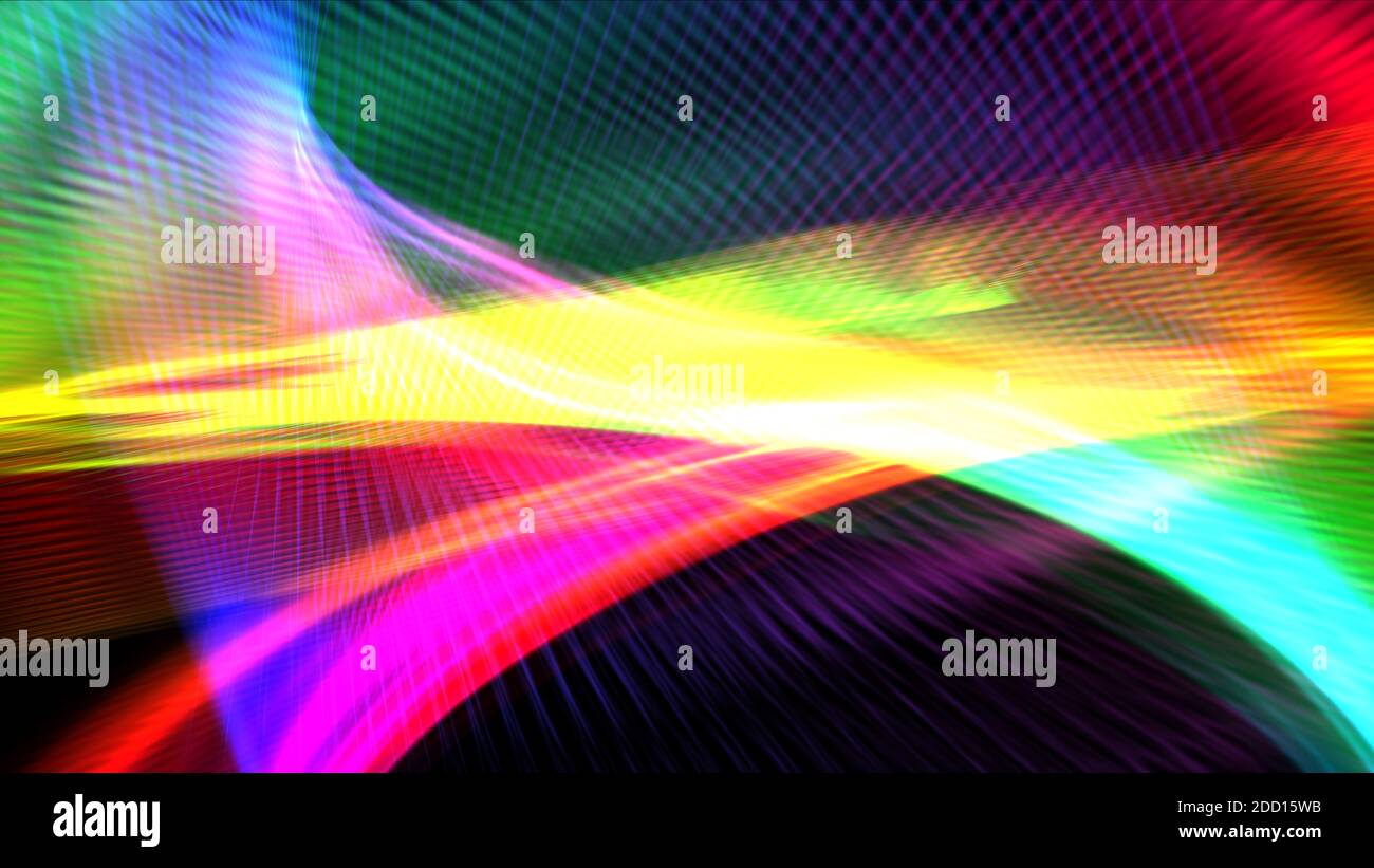 abstract background line light wave colorful illustration render Stock ...