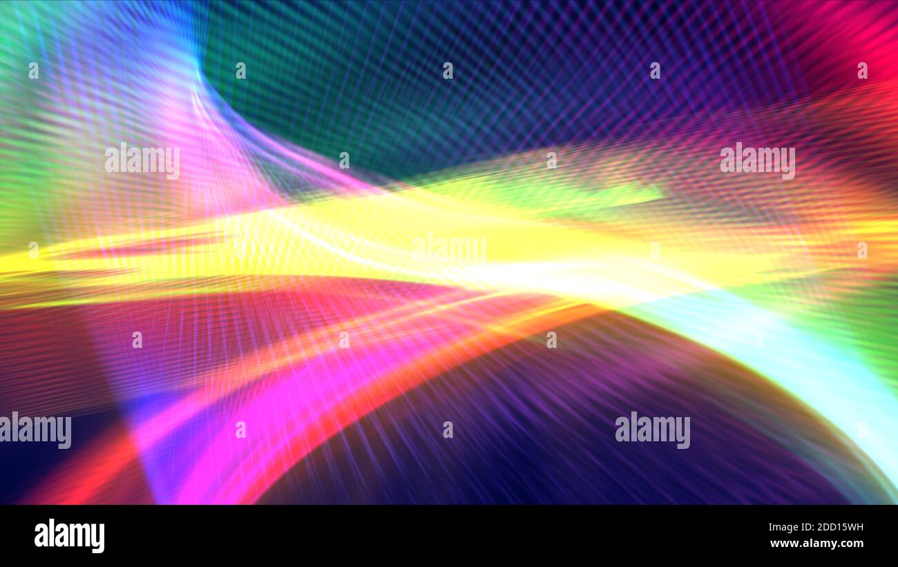 abstract background line light wave colorful illustration render Stock ...