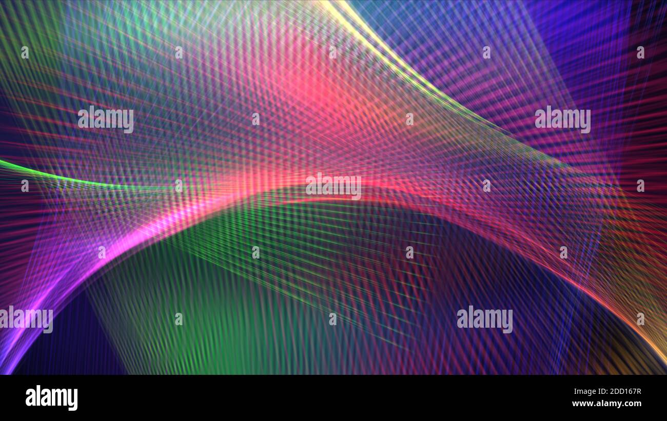 abstract background line light wave colorful illustration render Stock ...