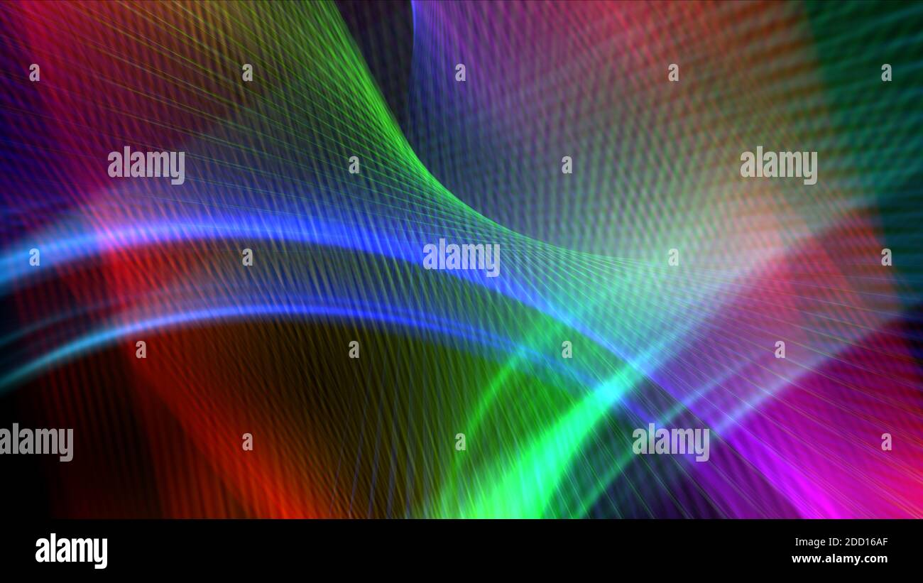 abstract background line light wave colorful illustration render Stock ...