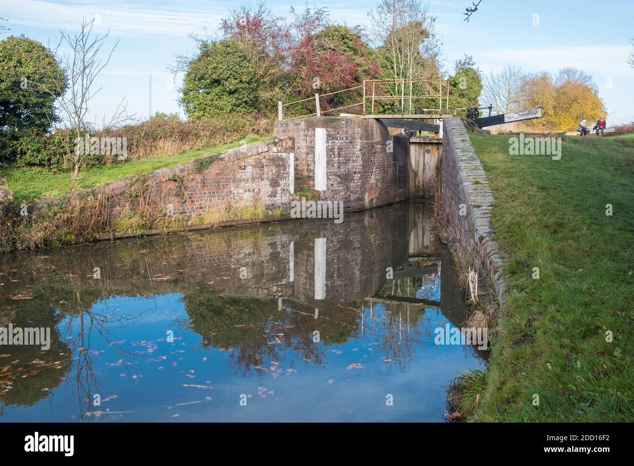 The Worcester and Birmingham canal near Hanbury in Worcestershire, UK Stock Photo