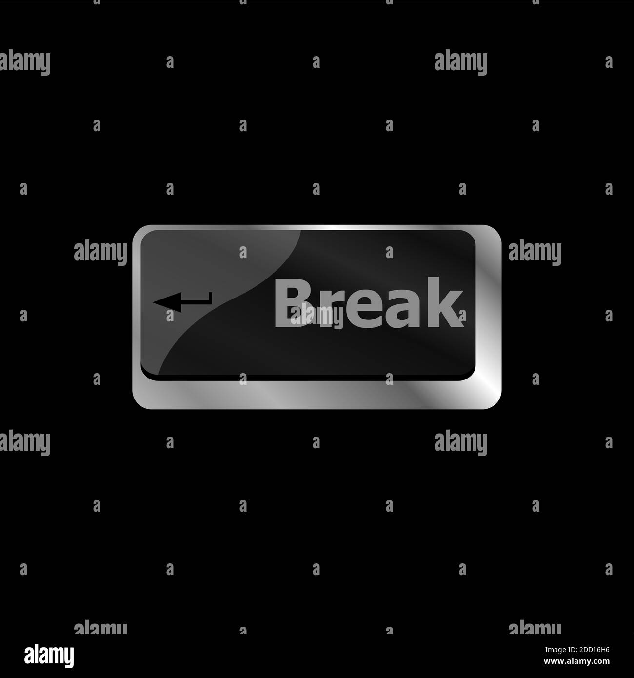 computer Keyboard with break button, business concept Stock Photo - Alamy
