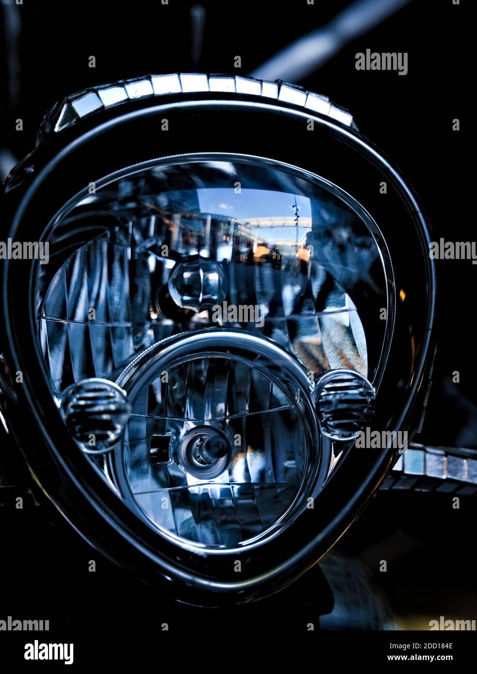 Vintage motorcycle headlights on hires stock photography and images