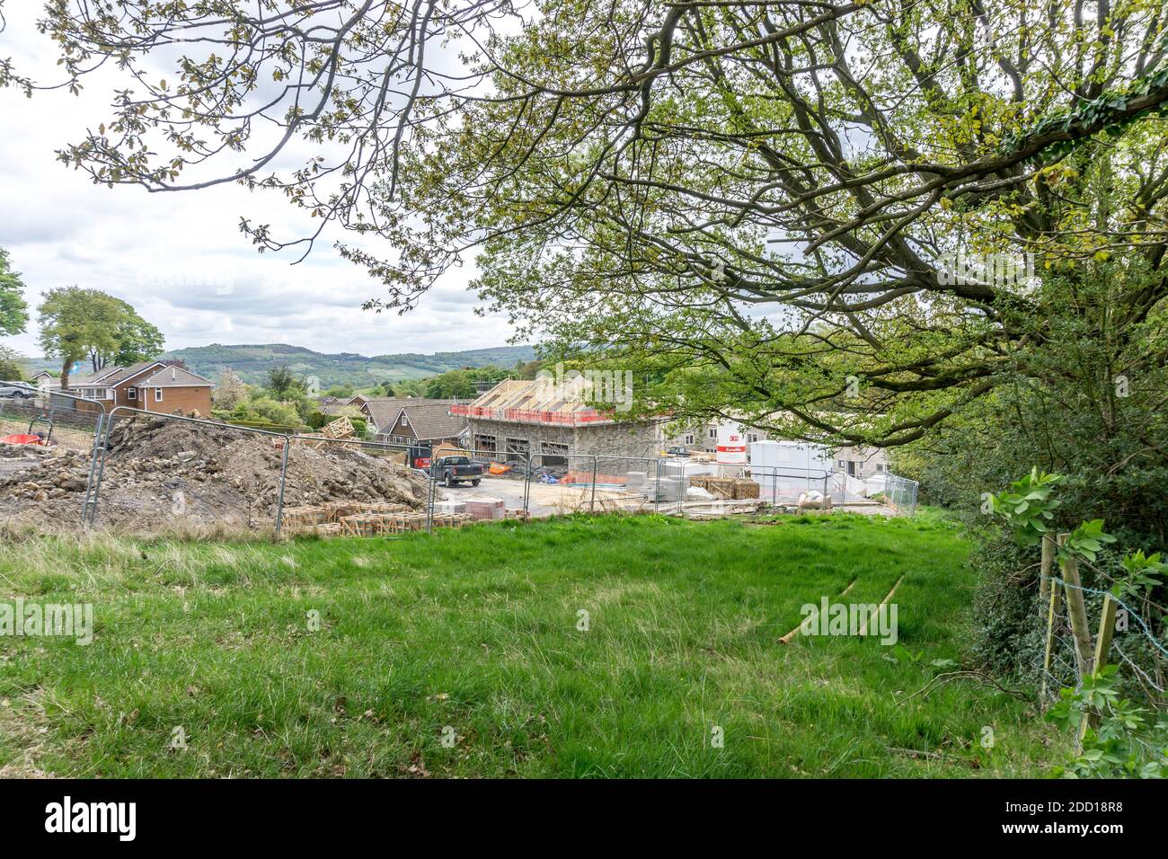 New houses being built on Miry Lane, Netherthong, Holmfirth, West