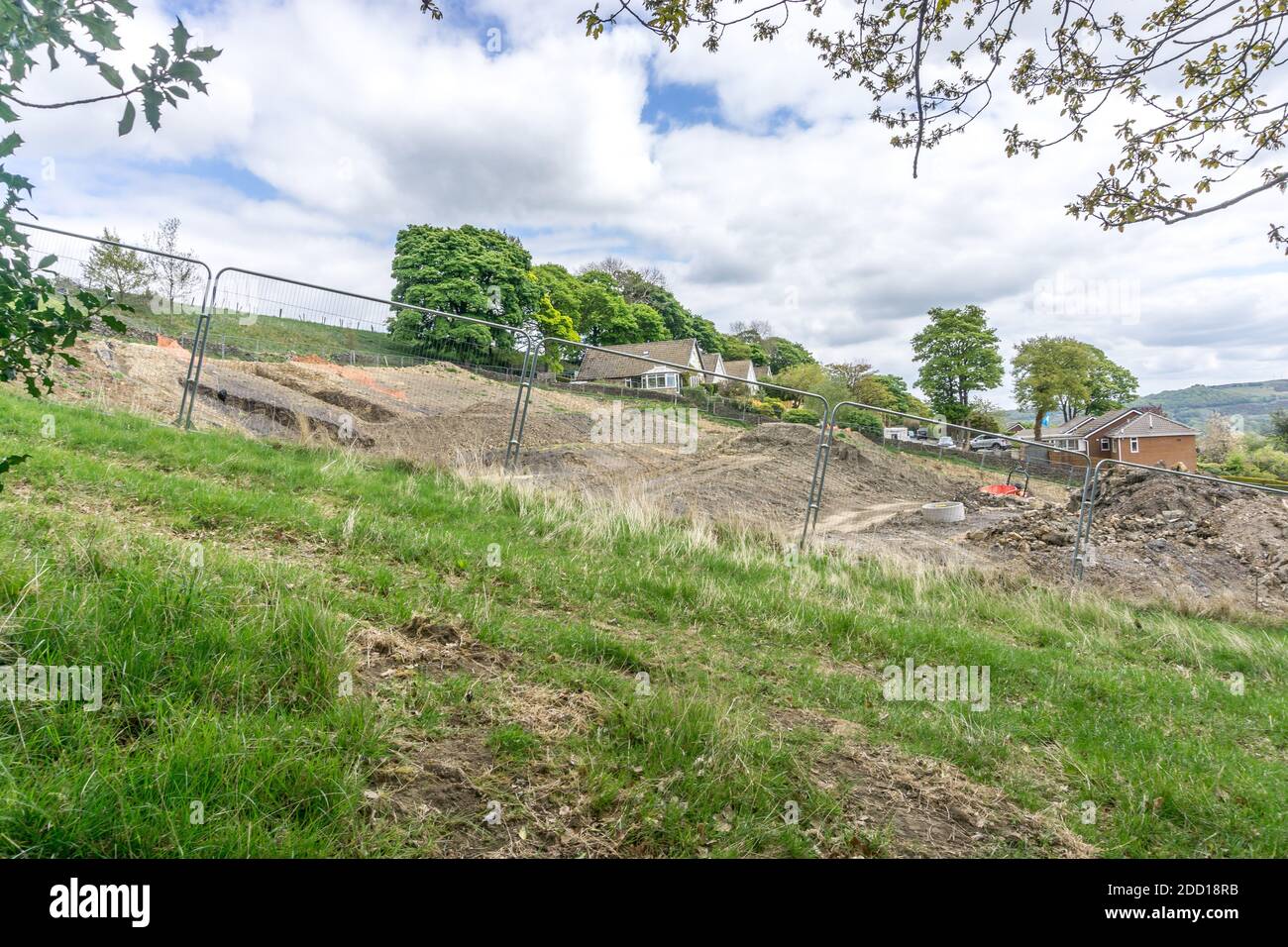 New houses being built on Miry Lane, Netherthong, Holmfirth, West
