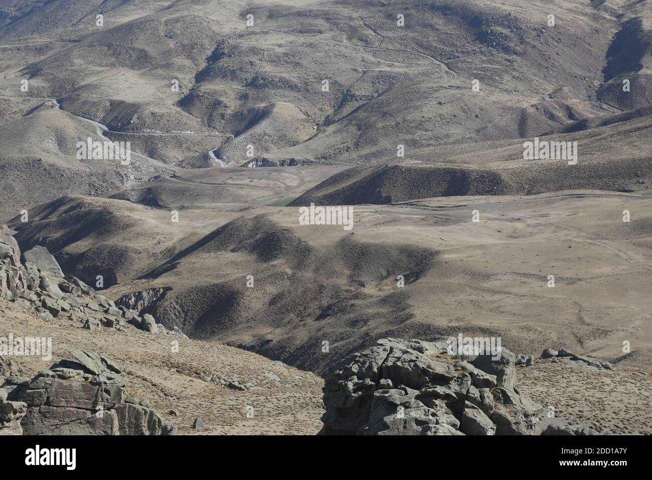 Shirvan Canyon in Ardabil, Iran. Shirvan Canyon was formed by lavas that eructate from Mount Savalan. Stock Photo