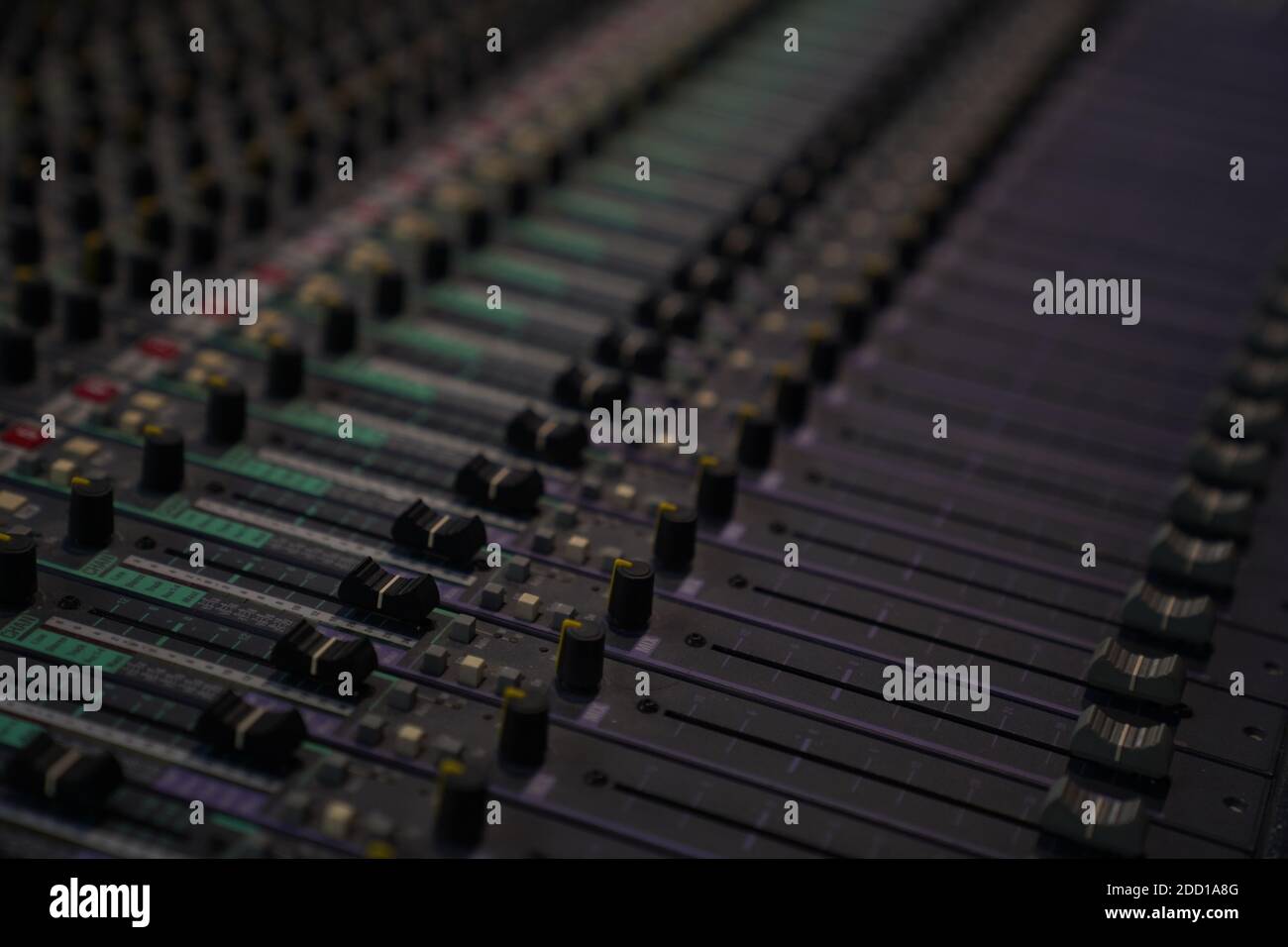 Music recording console, professional equipment, switches, amplifier