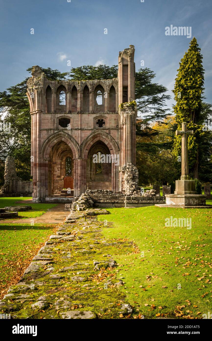 Ruins of Kelso Abbey Stock Photo