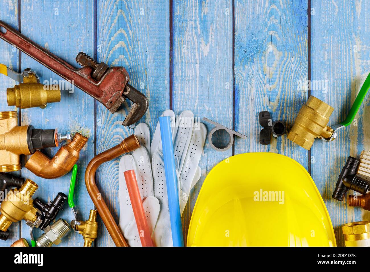 Plumbing tool pipes, fittings on valves wrench plastic corners adapters