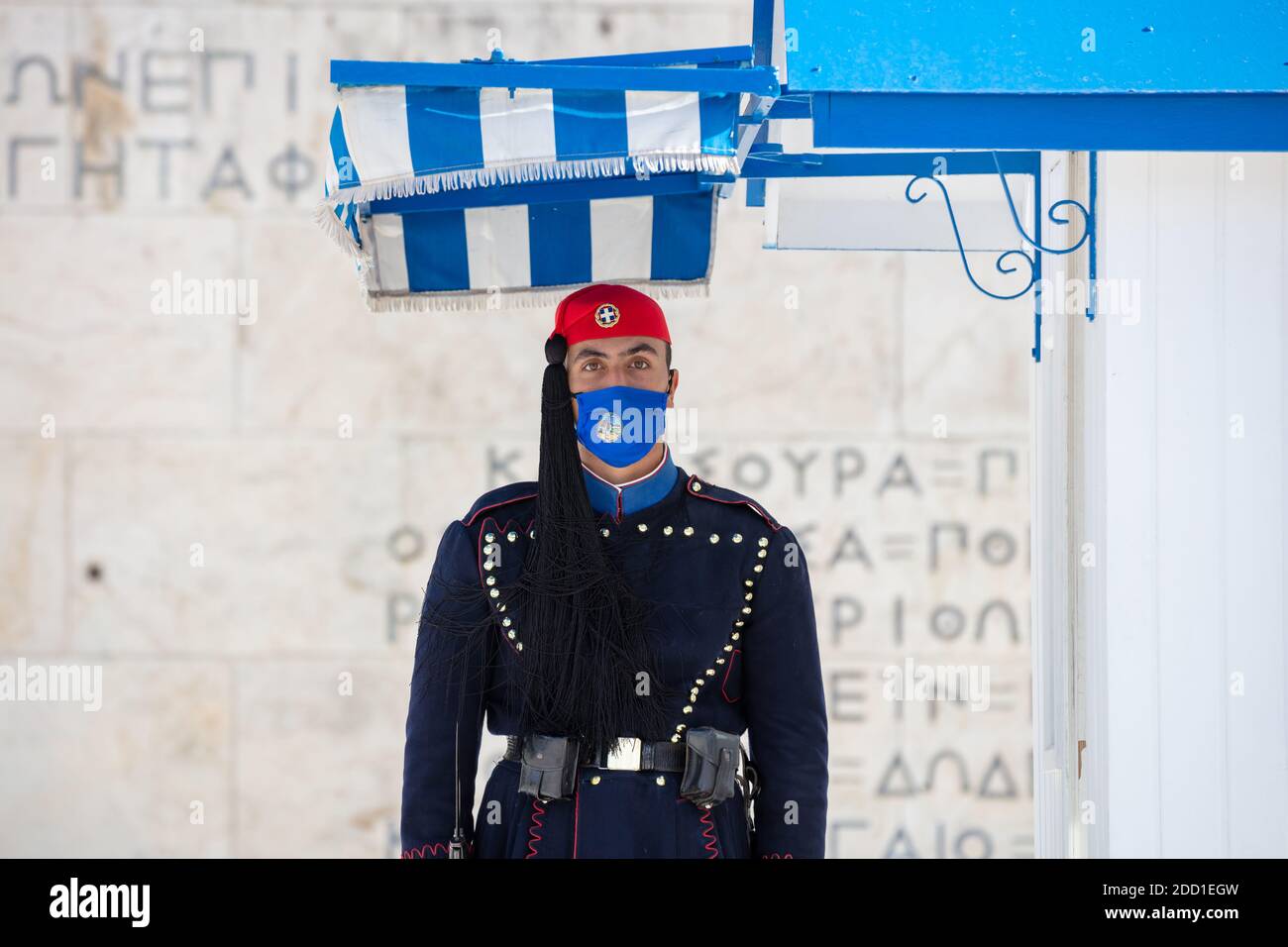 Athens Greece, November 19, 2020. Presidential guard tsolias evzonas
