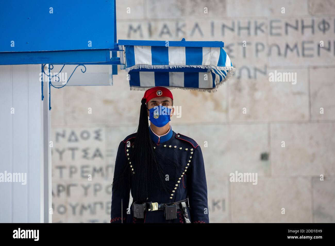 Athens Greece, November 19, 2020. Presidential guard tsolias evzonas