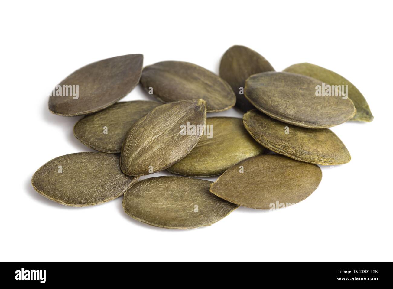 Pumpkin Seeds isolated  on White Background Stock Photo
