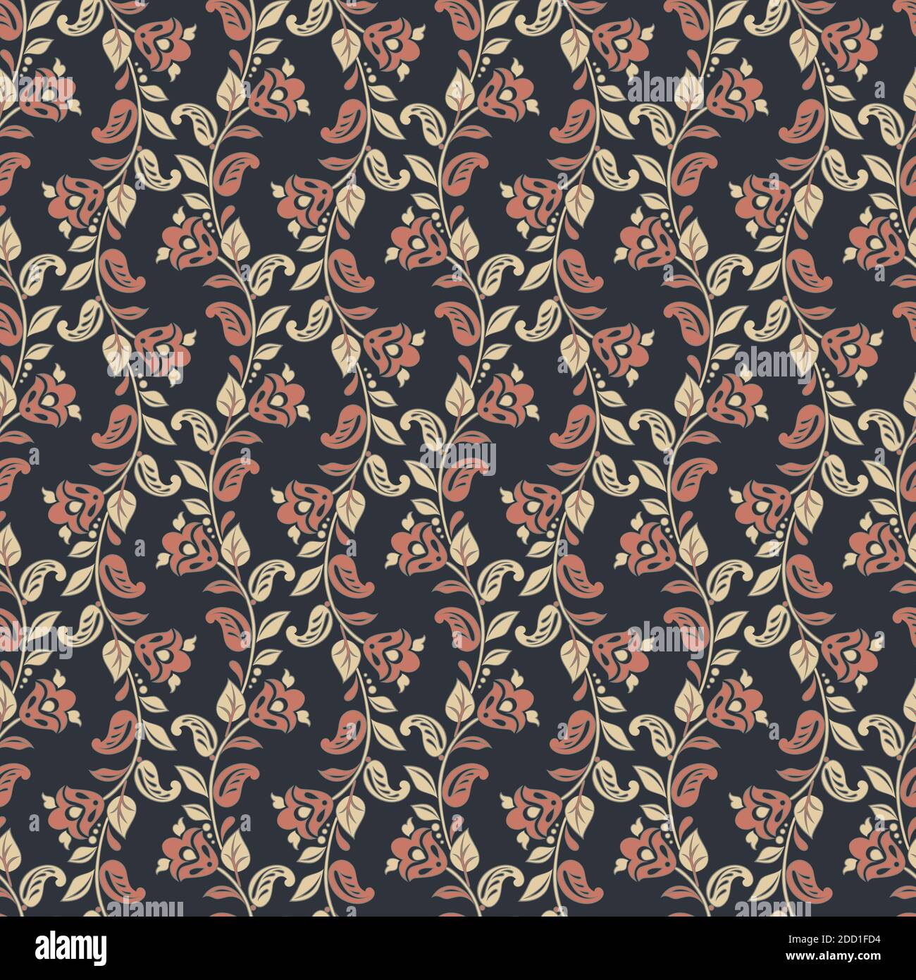 Seamless vintage vector background. Vector floral wallpaper Stock ...