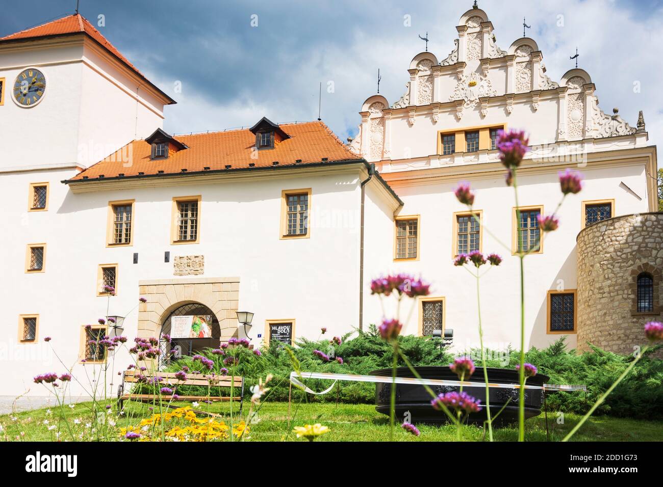 Blansko (Blanz): Blansko (Blanz) Castle in , Jihomoravsky, South Moravia, Südmähren, Czech Stock Photo